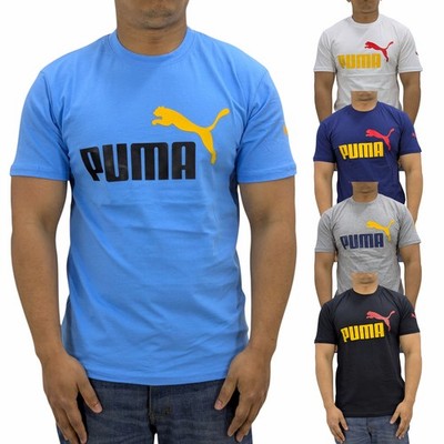 Puma Herren T-Shirt Essentials Logo Rundhals Pullover Kurzarm Freizeit Baumwolle