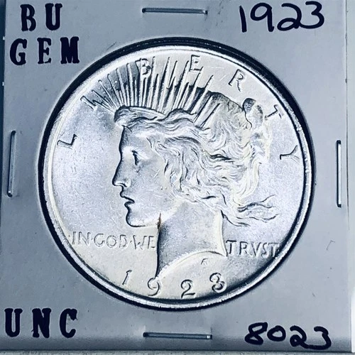 1923 P BU GEM PEACE SILVER DOLLAR UNC MS+++ U.S. MINT RARE COIN 8023