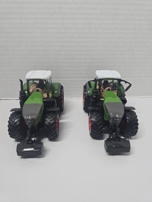 Lot Of 2 Fendt 1050 Vario Farmland Tractor Model Toy Diecast Green Bburago 1:50