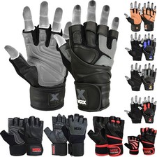 MRX Weight Lifting Pro Level Gloves with 18 Inches Long Large, Black Grey