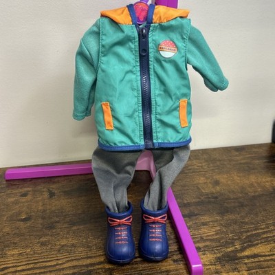 Our Generation Doll Explorer Outfit with A Teal Hooded Zipper Jacket and Boots