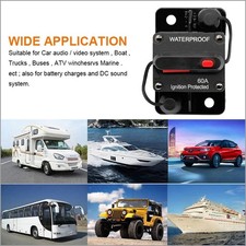 ABS Metal Circuit Breaker with Manual Reset Waterproof 30300 Amp 12V24V DC