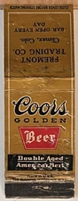 Fremont Trading Company Climax CO Colorado Coors Beer Vintage Matchbook Cover
