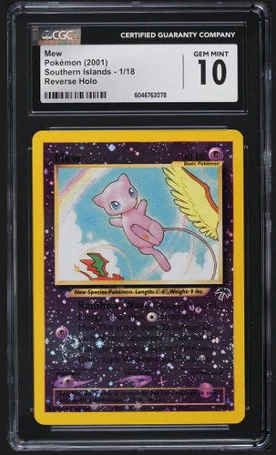 Pokemon Mew Southern Islands Reverse Holo Promo #1 CGC 10 Gem Mint *SWIRL*