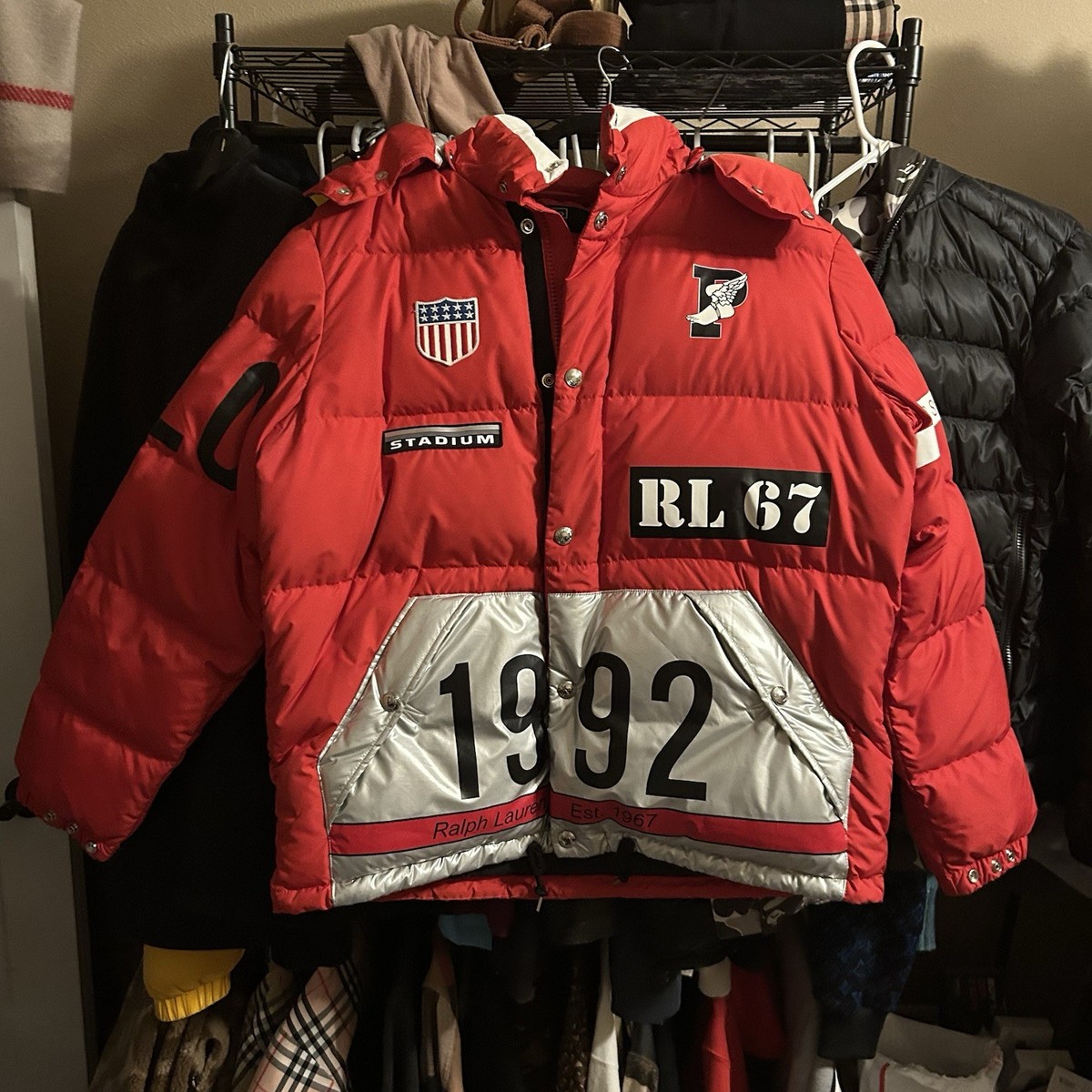 Men's Polo Ralph Lauren Stadium Collection Puffer Jacket Size