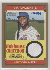 2023 Topps Heritage Clubhouse Collection Relics Gold 6/99 Starling Marte 1t3