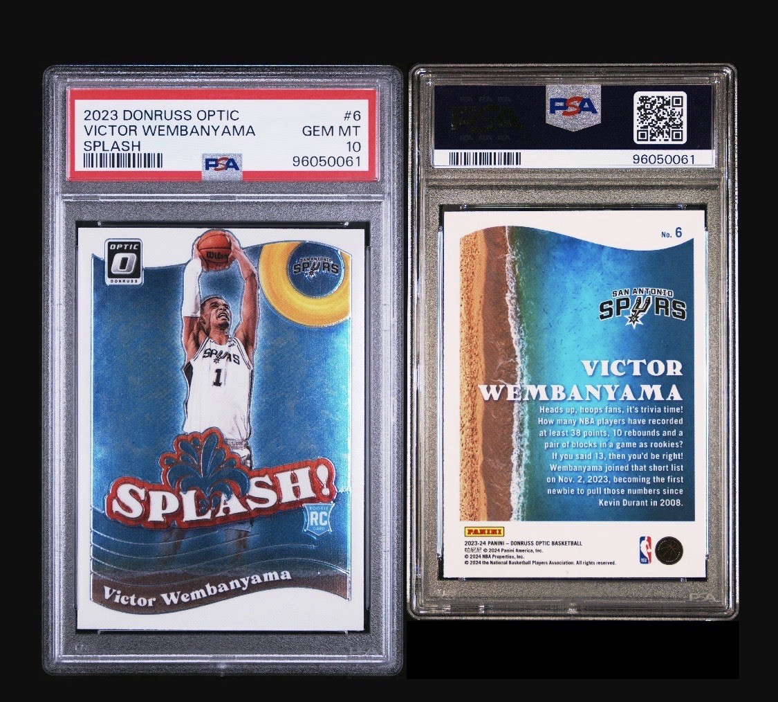 Victor Wembanyama PSA 10 Splash #6 2023 Donruss Optic Spurs Rookie GEM MINT