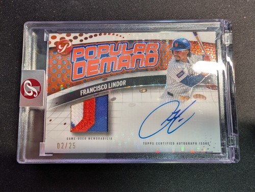 2026 Topps Pristine- Popular Demand Francisco Lindor 3 Color Patch Auto /25