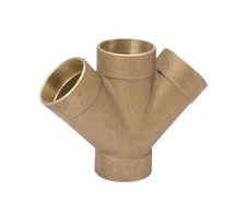 Mueller A07081 2" X 1-1/2" COP DWV Double Wye Fitting