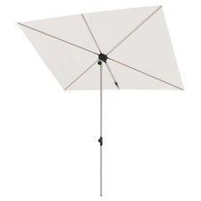 6x4 FT Rectangular Patio Umbrella, Beige, 360  Rotating Knob, Outdoor Shade