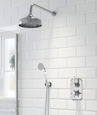 Thermostatic Concealed Lever Cross Shower Ceiling Mounted Adjustable Shower Head