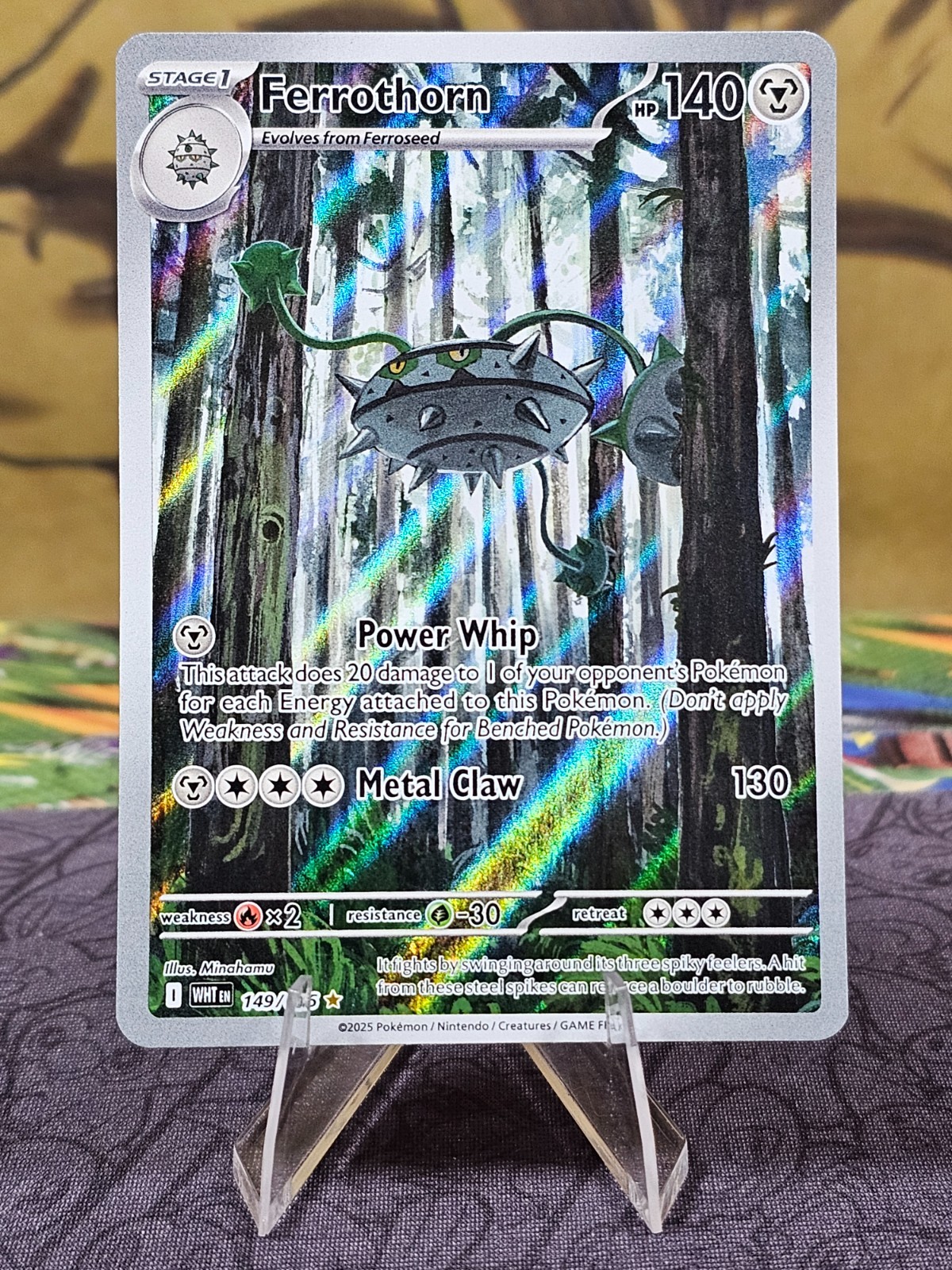 Ferrothorn 149/086 White Flare Illustration Rare Holo Card Pokémon TCG NM