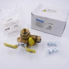 Webstone H-41414 Isolator Ball Valve 1" FIP x Rotating Flange Brass