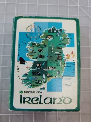 Vintage John Hinde ''Greetings from Ireland'' playing cards deck.