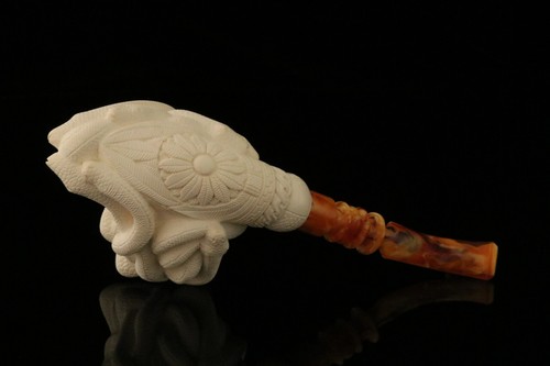 srv - Medusa Block Meerschaum Pipe by I. Baglan with fitted case M3256 - Picture 6 of 12
