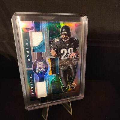 2023 Panini Spectra Fred Taylor Psychedelic Prizm Triple Threads Jersey Patch /5