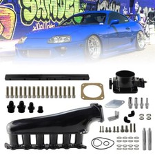 For Toyota Supra Chaser 2jz-ge Intake Manifold Kit Throttle Body 90mm Fuel Rail
