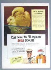 Original 1941 Shelll Ad PLUS POWER FOR '41 ENGINES.... SHELL GAS