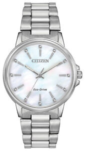 Citizen Eco-Drive Chandler Women's Crystal Accents 37mm Watch FE7030-57D