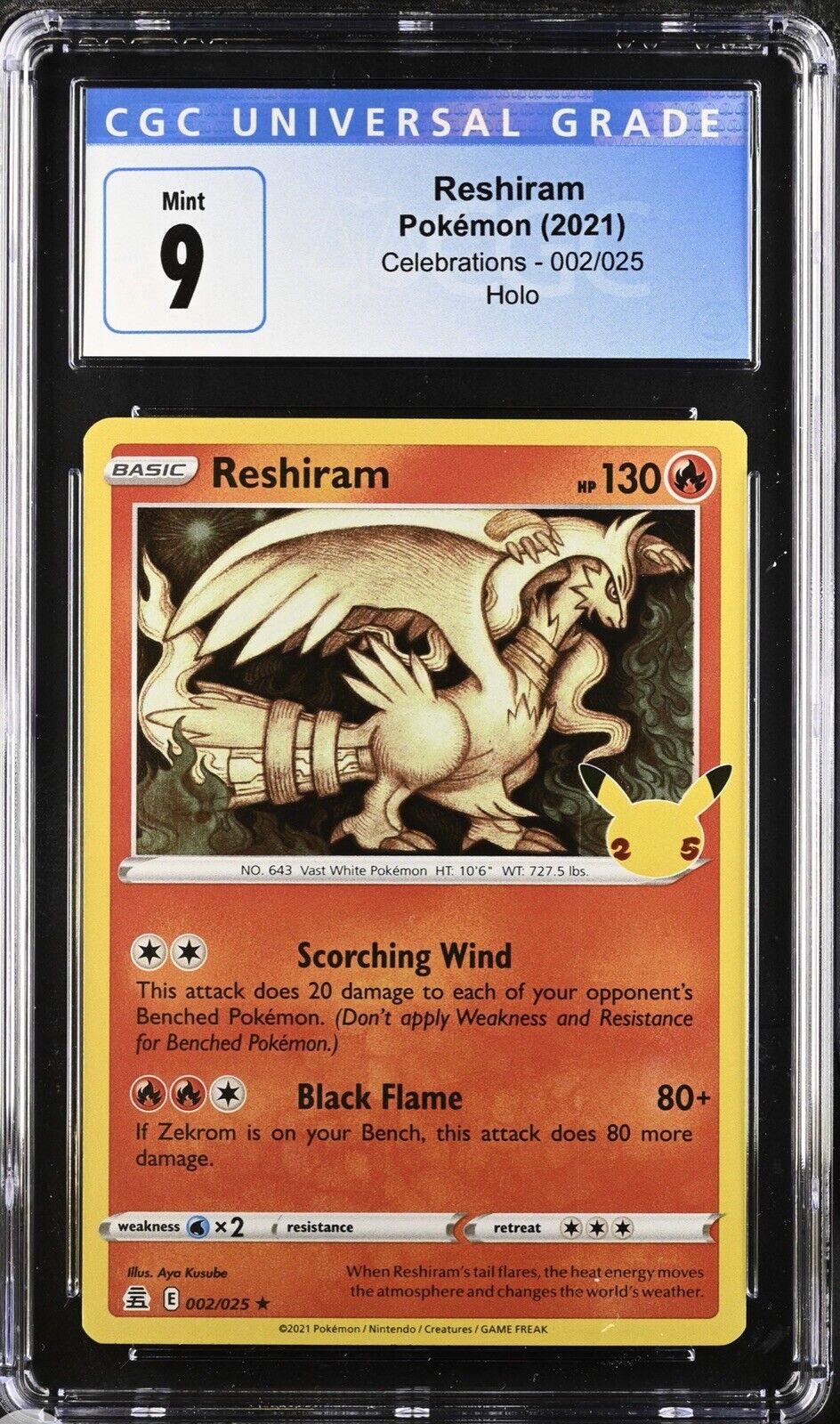 Reshiram - 002/025 - Holo Rare - Pokemon Singles » Celebrations (25th  Anniversary Set) - Collector's Cache