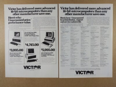 Victer Computer 1983 Victor 9000 Personal Business Computer vintage print Ad | eBay