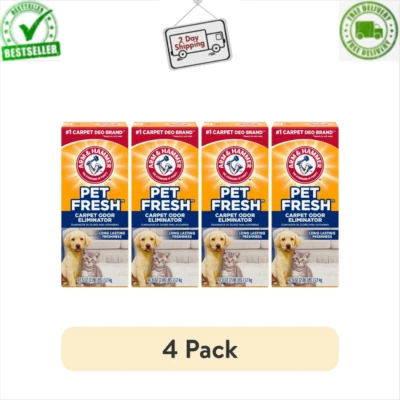 ARM & HAMMER Arm Hammer Carpet Odor Eliminator, Pet Fresh 42.6 oz, Odor Eliminating, 4 Pack