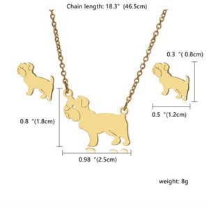 Authentic Gold Plated Pendant Necklace Earrings Lady Wedding Set