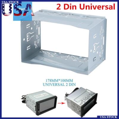 2 Din Frame For Radio Fascia Panel Universal Stereo DVD Player Dash Bezel No Gap