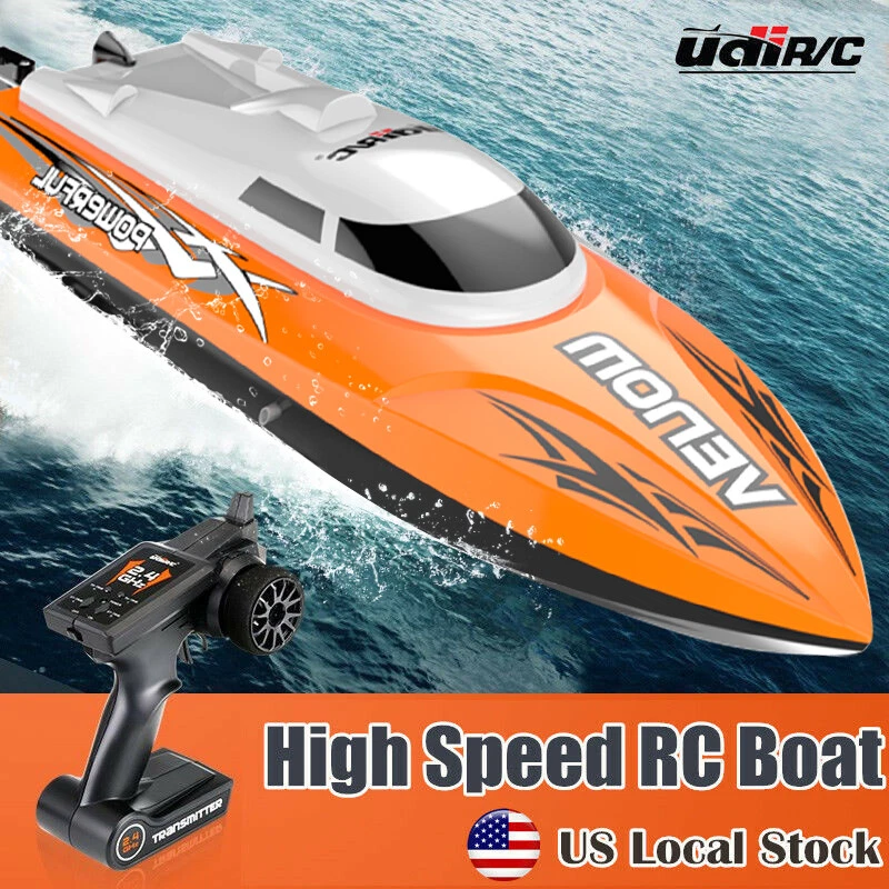 Udirc RC Boat 2.4GHz Remote Control High Speed RC Electric Boats Orange Gifts US - Image 2 of 4