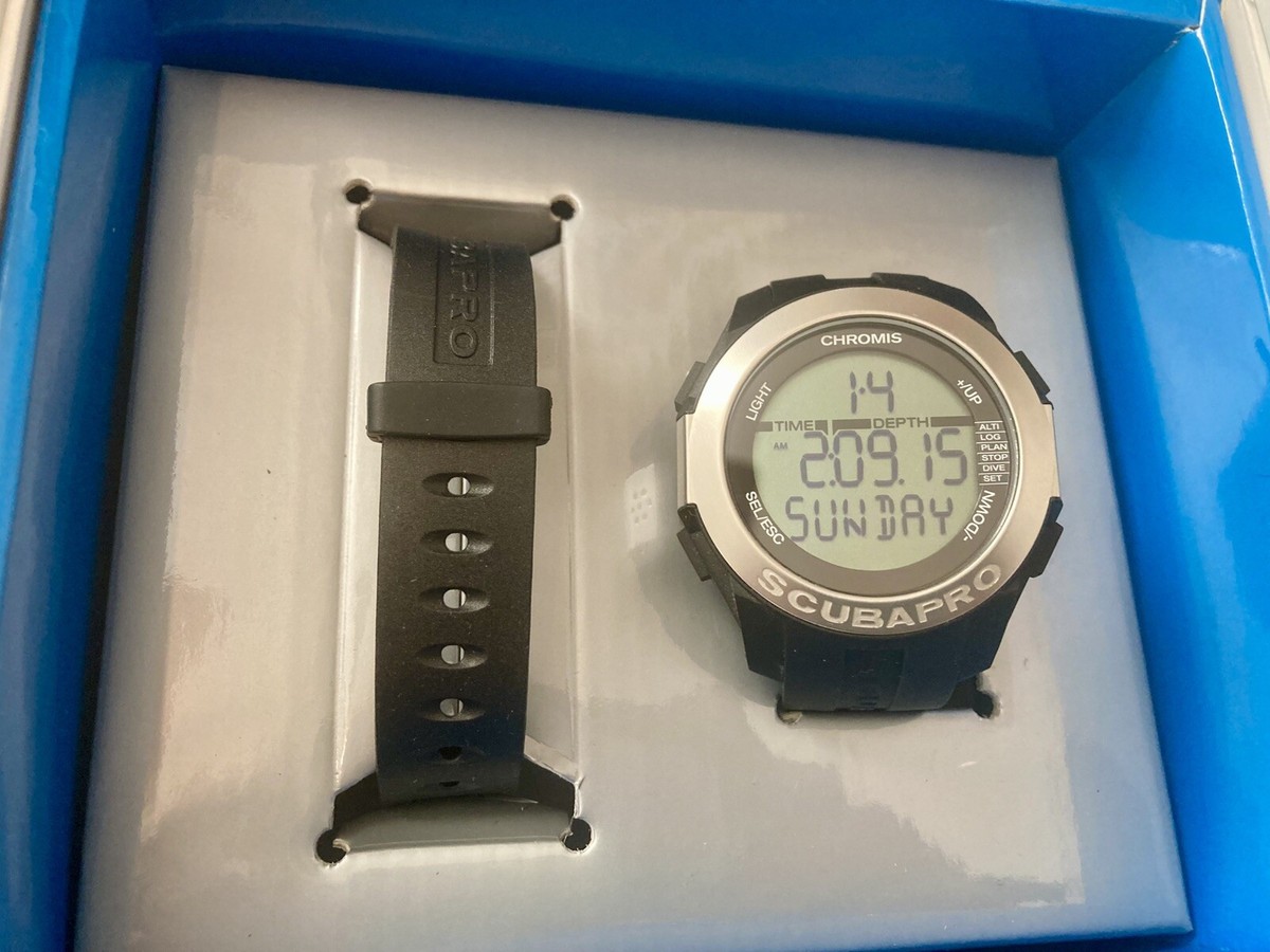 Scubapro Chromis Black Wrist Dive Computer Watch Swiss