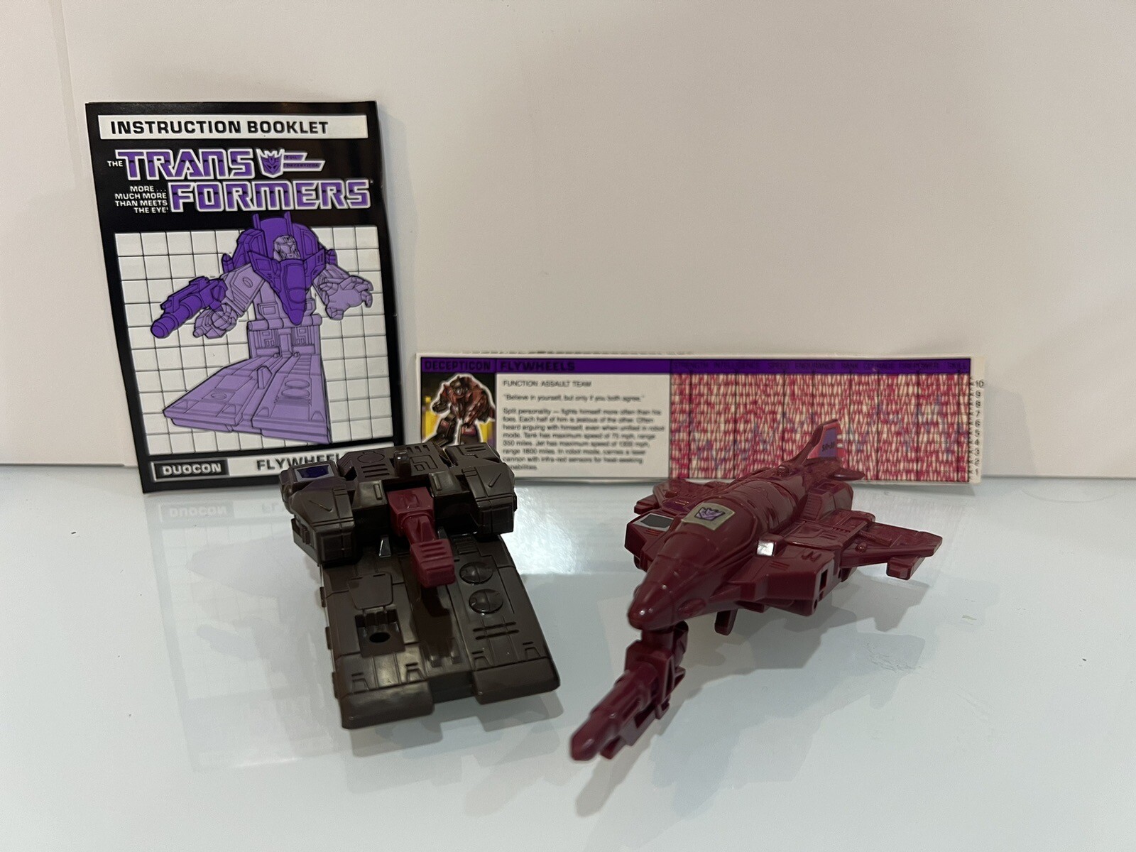 Vintage 1987 G-1 Transformers Decepticon Duo Cons Fly Wheels Tank Jet ...