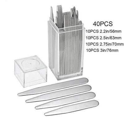 40pcs Stainless Steel Collar Stays For 