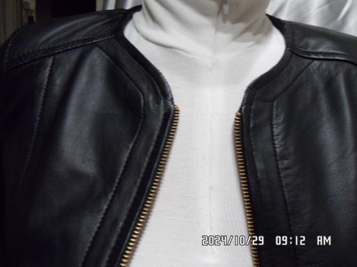 MNG MANGO Genuen LEATHER JACKET BLAZET Black Moto Biker XS - Picture 11 of 20