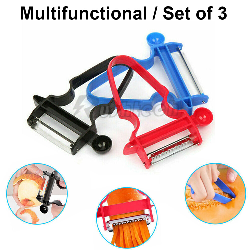 Set of 3 Magic Trio Vegetable Peeler Potato Fruit Slicer Julienne Kitchen  Tool