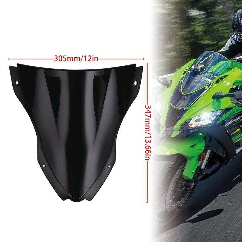 Black Windshields For Kawasaki ZX-10R ZX10R 2016 2017 2018 2019