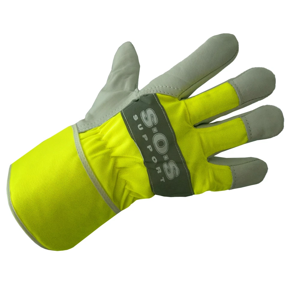 Arbeitshandschuhe Leder LKW Reflektierend warm gefüttert Leder M/L Universal - Bild 2 von 2