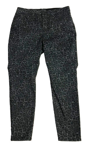 Bold Elements Cut To Curve Skinny Jeans Sz 16 Tummy Control 32"W 28"L Leopard