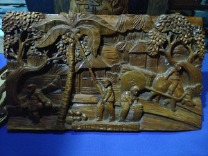 Hand Carved Wall Decor Wood Carving Made In Philippines Ebay Hand Carved Wall Decor Wood Carving