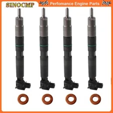 4X Fuel Injector w/ Copper Washer For Delphi Bobcat Doosan D18 D24 400903-00074D