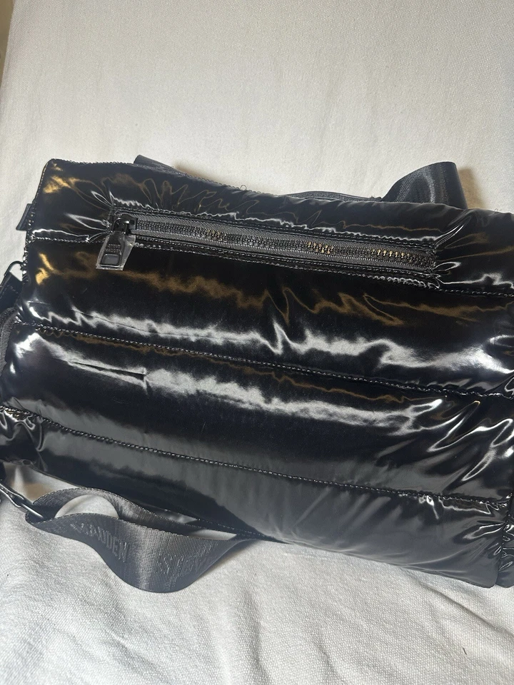 NUEVO Steve Madden Puffer Bandolera Bolso de Mano Satinado Negro Flory DT623935 Foto 3 de 3