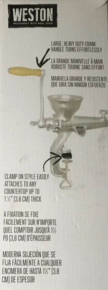 Weston Wheatgrass Juicer Manual Hand Crank Extraction Heavy-Duty  36-3701-W - Image 2 of 4