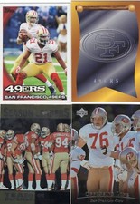 SAN FRANCISCO 49ers Lot of 4 Logo/Team/Highlight/Checklist Football Cards Lot #2