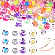 Change Color Miniature Glass Pony Beads for Crafts Fluorescent Beads Pony Beads