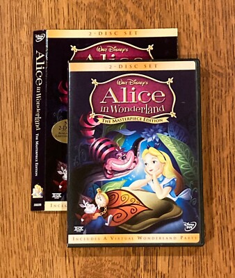 Alice in Wonderland - Disney DVD Movie & Slipcover - 2 Disc Set