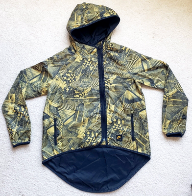 RARE NIKE MLN ASYMMETRIC WINDBREAKER HOODIE CAPE JACKET WOMEN SZ M 