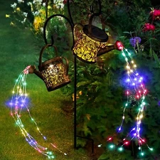 Solar Watering Can Outdoor Lights, 8 Multi Colors, Waterproof Lights Decoration