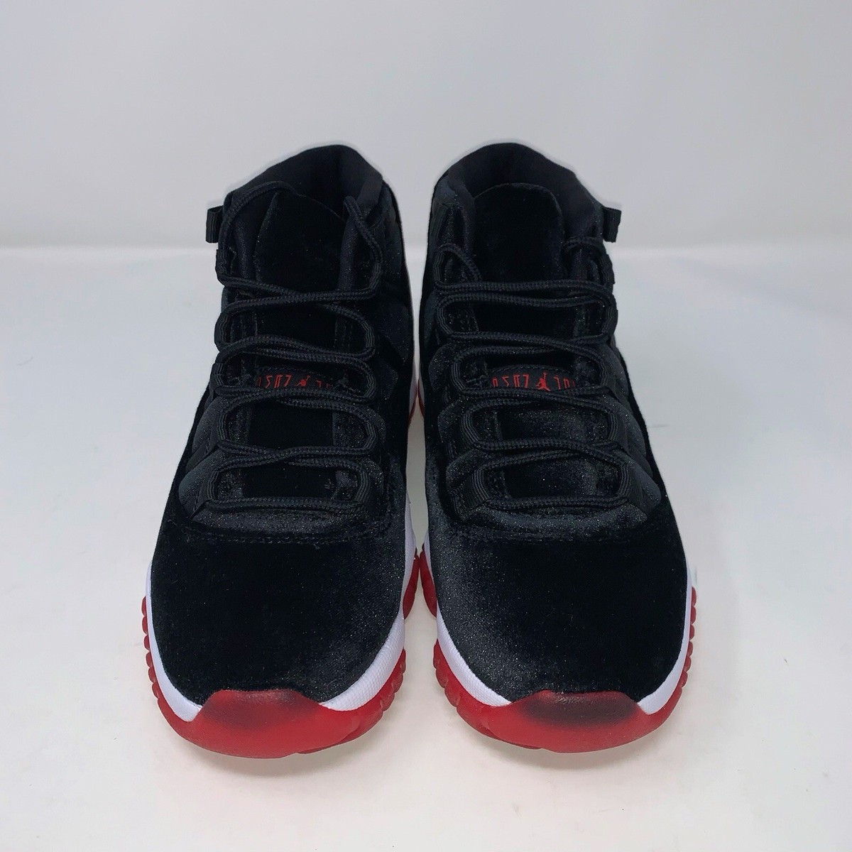 Air Jordan 11 Bred Velvet Black Sneakers, Size 6 DB5457-061 BNIB