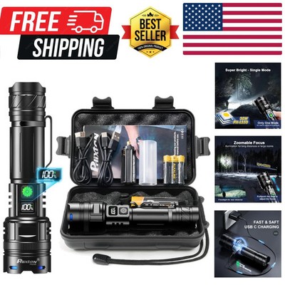 Rechargeable Flashlights 1000000 High Lumens Single One Mode Super Bright, High