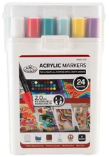 Royal & Langnickel - 24pc 2MM Acrylic Paint Marker Set, Primary Colors