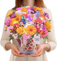 Pop-Up Geburtstagskarte 3D Papierblumenstrauß Mit Musik Lichtern Geschenk FüR